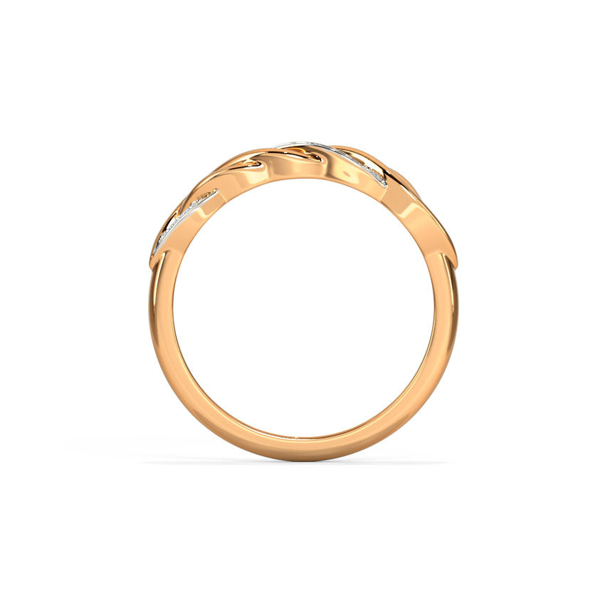 Elegant Wave Diamond Band