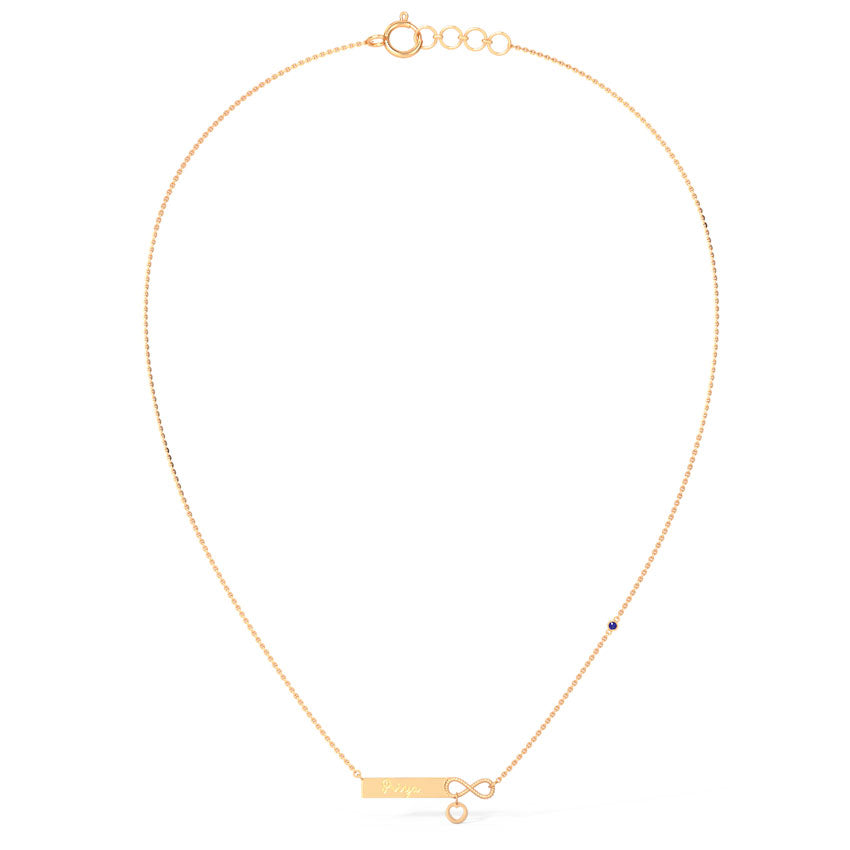 Infinity Personalised Gemstone Necklace