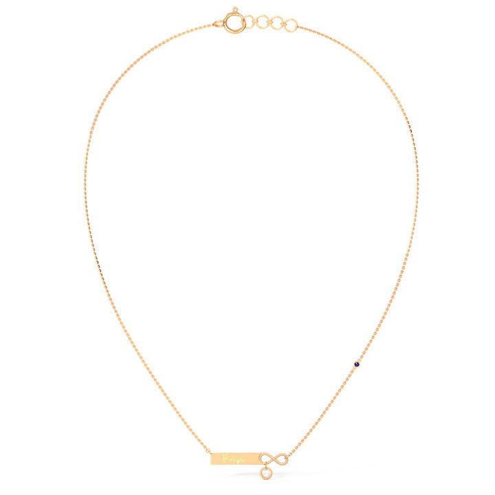 Infinity Personalised Gemstone Necklace