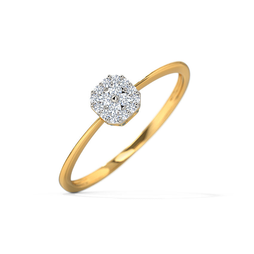 Radiant Bloom Diamond Ring
