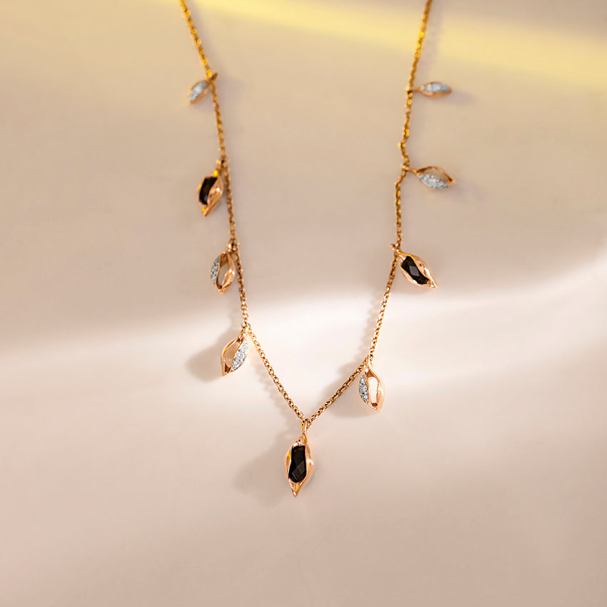 Hanging Buds Gemstone Necklace