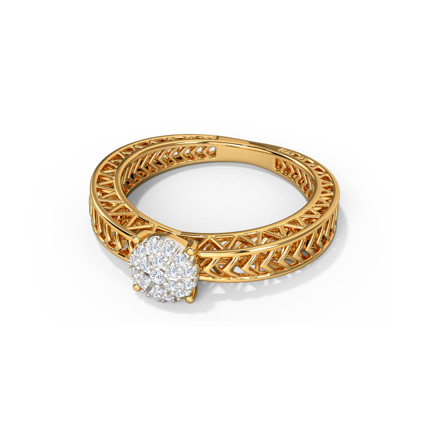Radiant Weave Diamond Ring