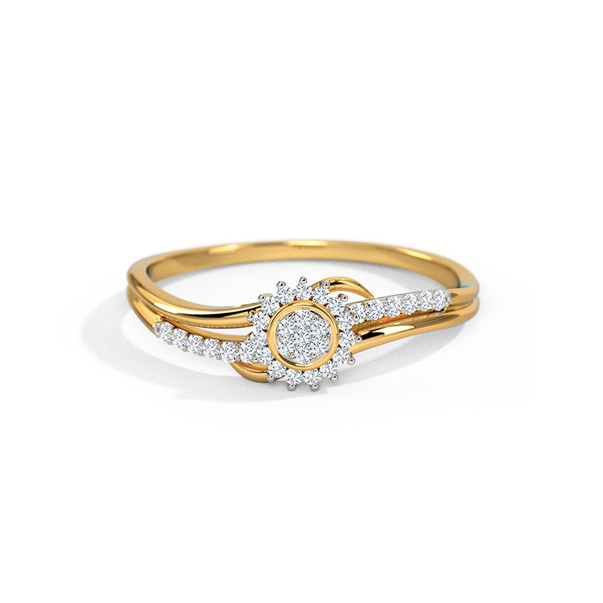 Radiant Crest Diamond Ring
