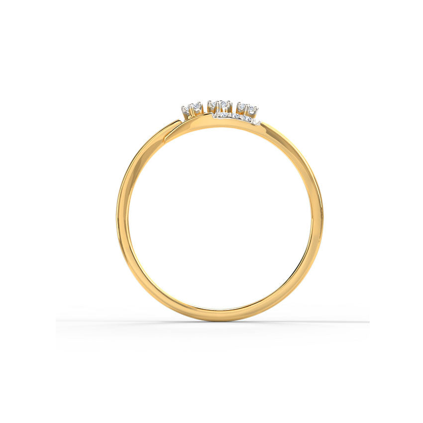 Graceful Swirl Diamond Ring