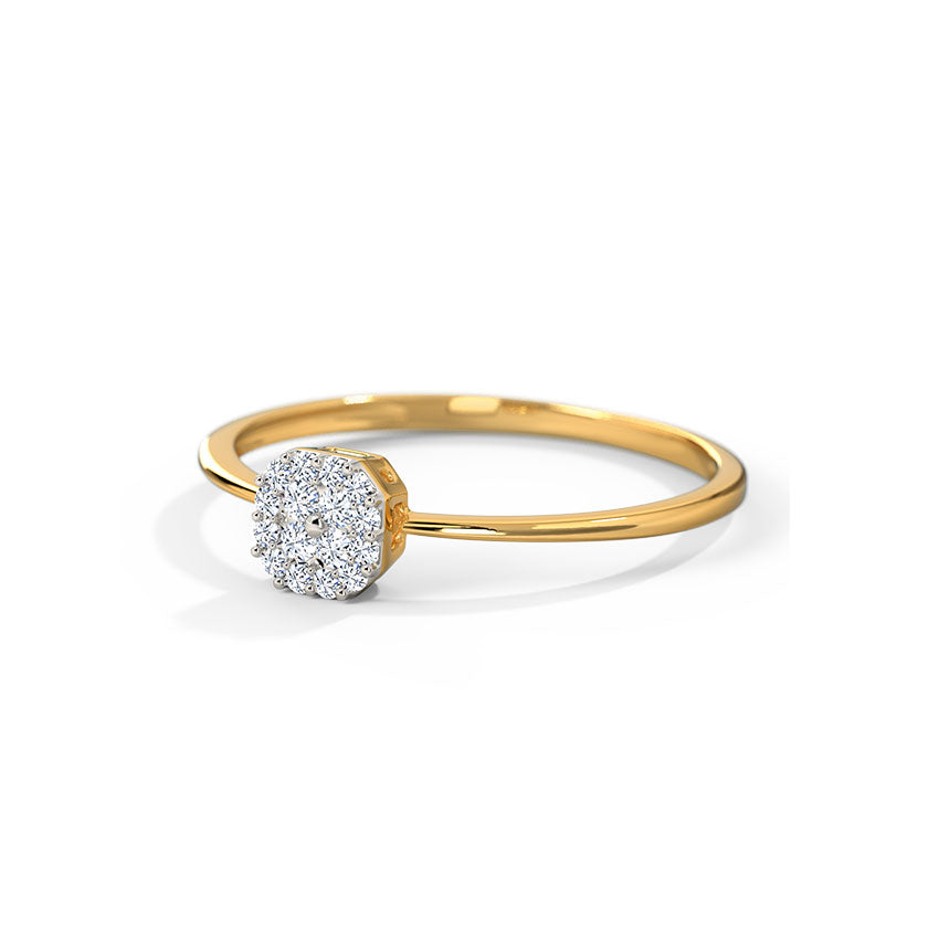 Radiant Bloom Diamond Ring