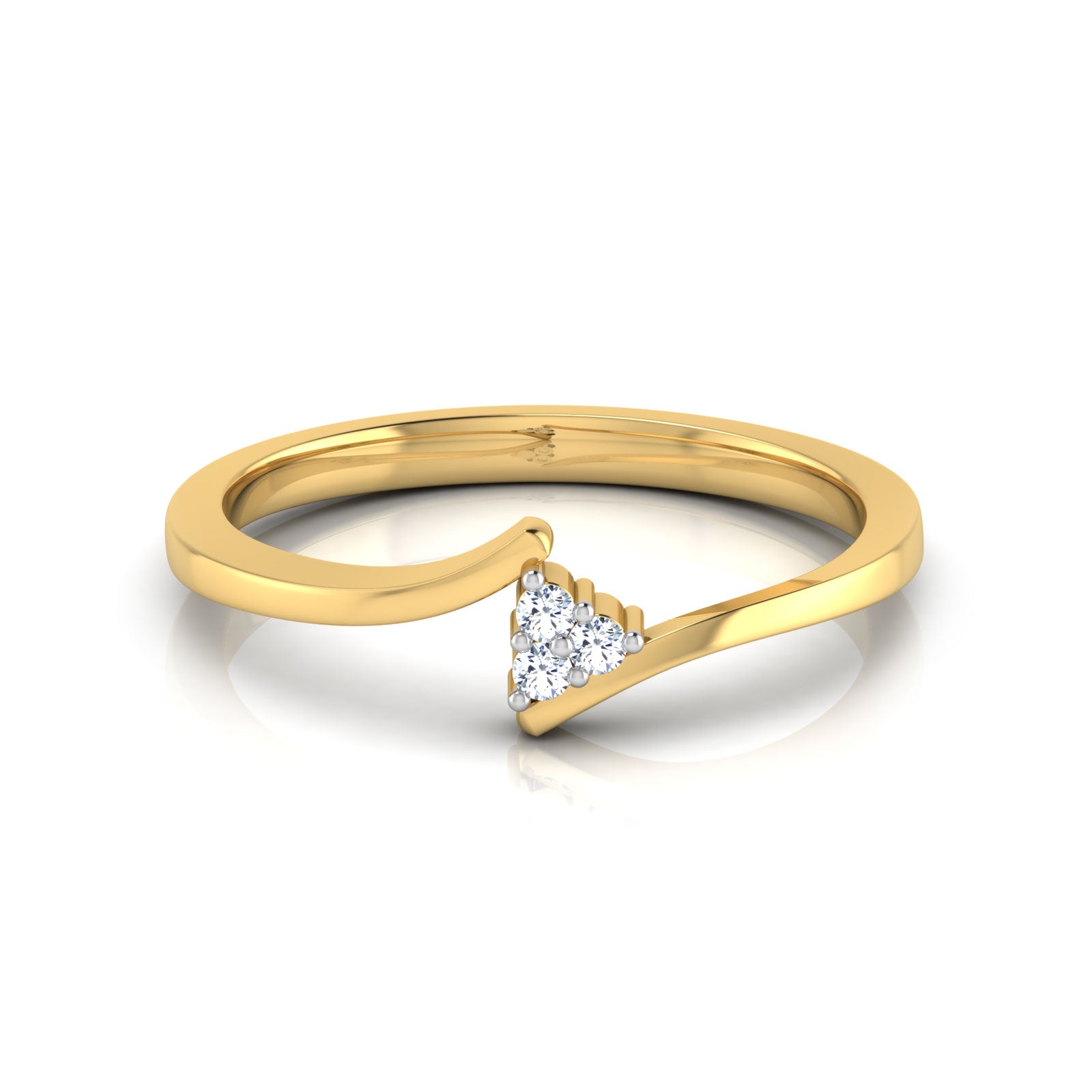 Triad Crossover Diamond Ring