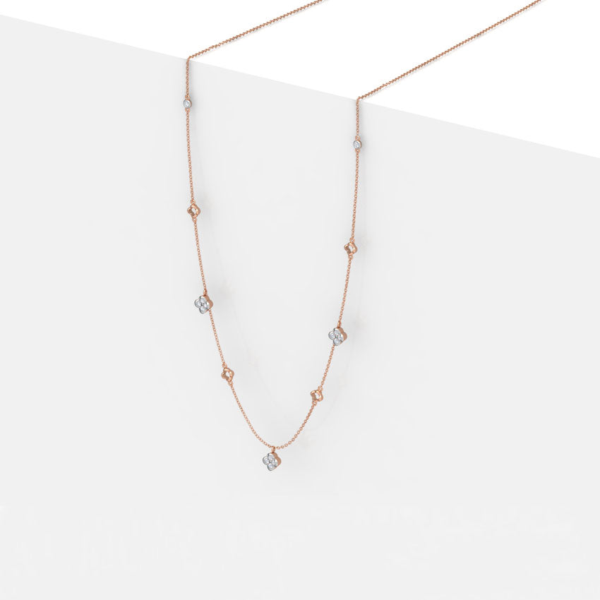 Floret Fine Line Diamond Necklace