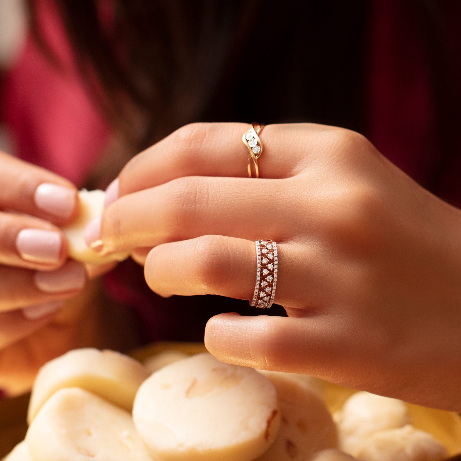 Triple Gleam Diamond Ring