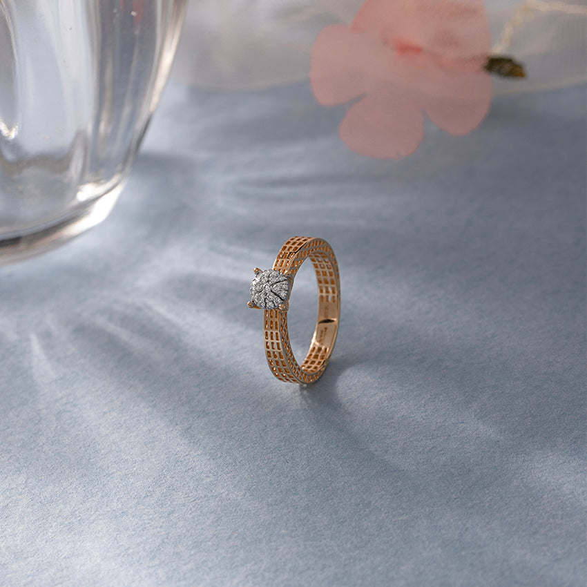 Lattice Spark Diamond Ring