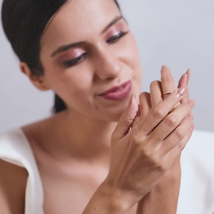 Serene Wave Diamond Ring