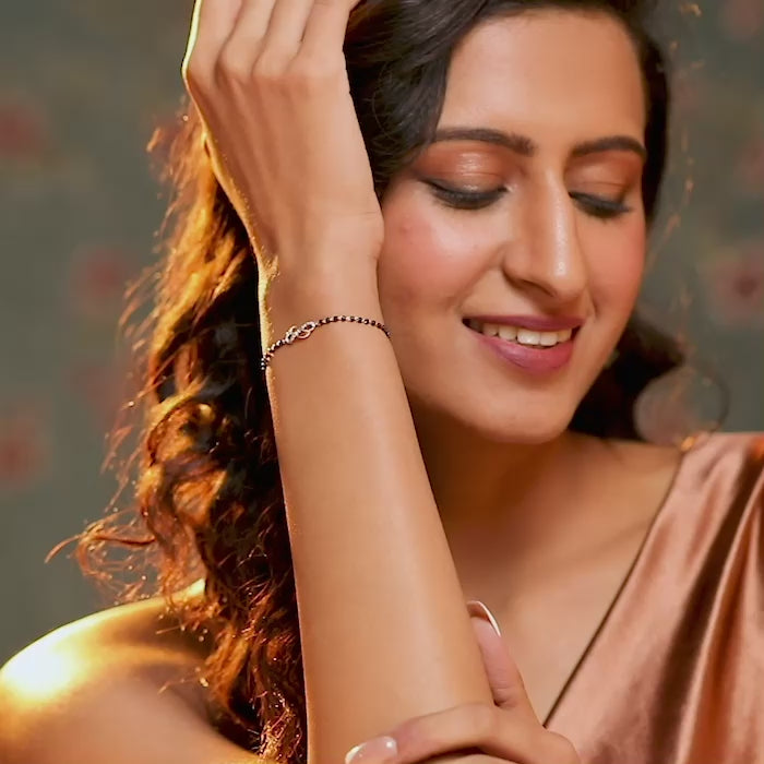 Elina Infinity Diamond Mangalsutra Bracelet