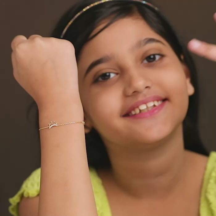 Tiara Crown Kids' Diamond Bracelet