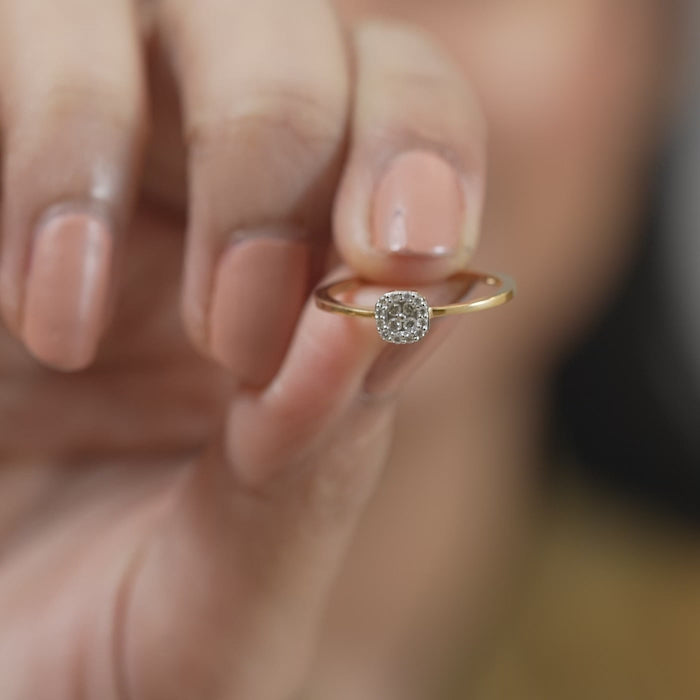 Radiant Bloom Diamond Ring