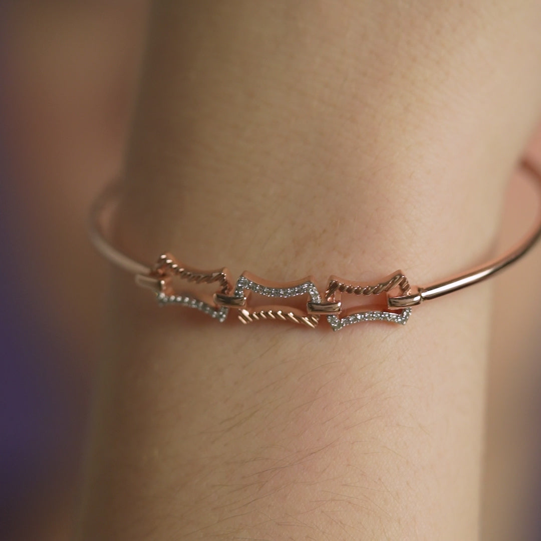 Elara Diamond Tube Bracelet