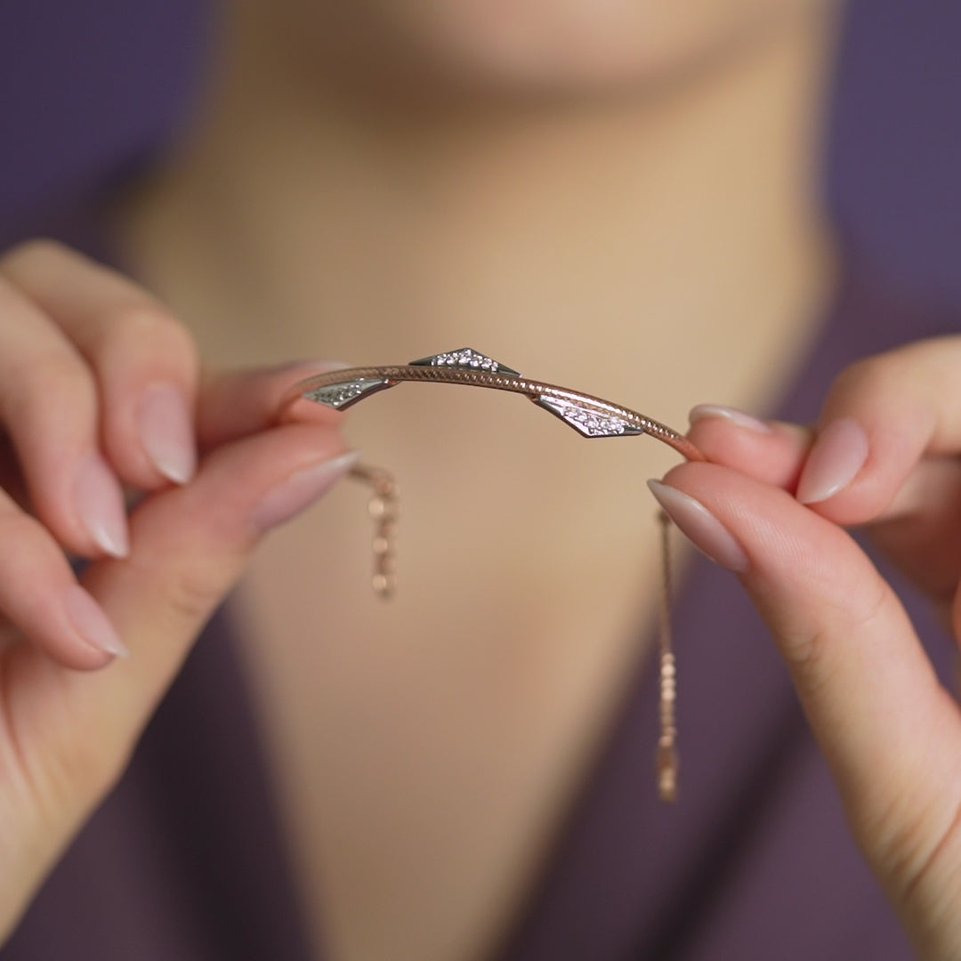 Selene Diamond Tube Bracelet